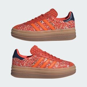NEW Adidas Gazelle Bold Red Orange (Liberty of London collab) Sneakers Size 7.5